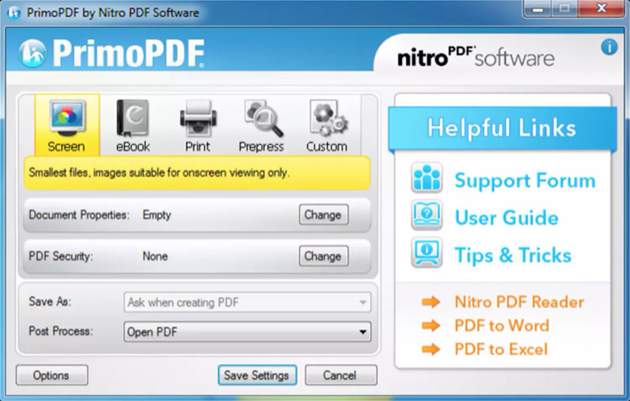 PrimoPDF Alat percuma ini membolehkan anda membuat dan mengedit PDF