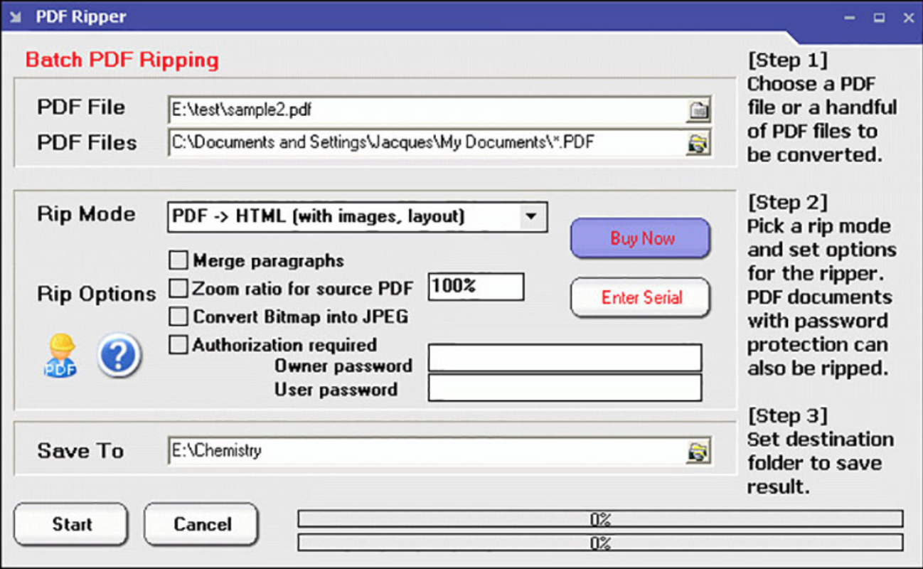 PDF Ripper A tool that helps you extract images, texts, charts and vector drawings from PDF