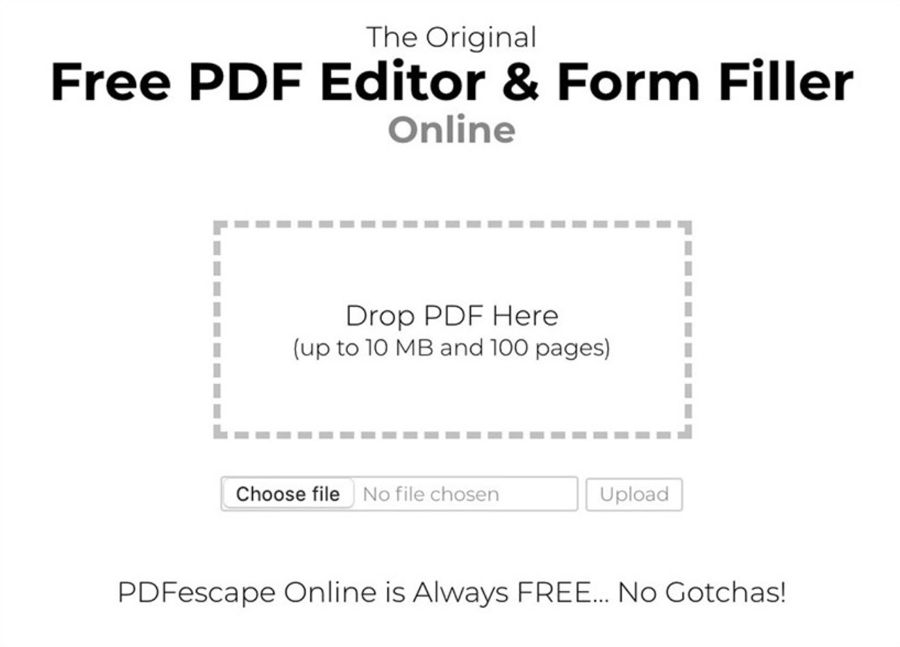 PDFescape Alat ini menawarkan anda untuk melihat dan mengedit fail PDF