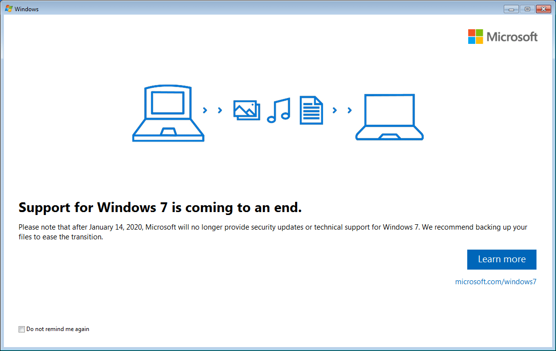 tiada lagi patch untuk windows 7