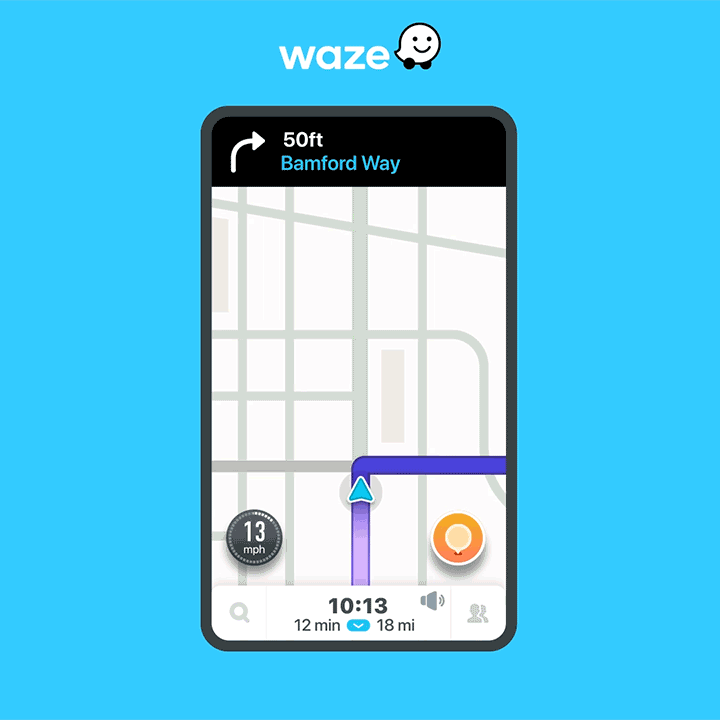 Waze akhirnya Menambah Panduan Lorong supaya anda tahu bagaimana untuk terus berada di lorong anda